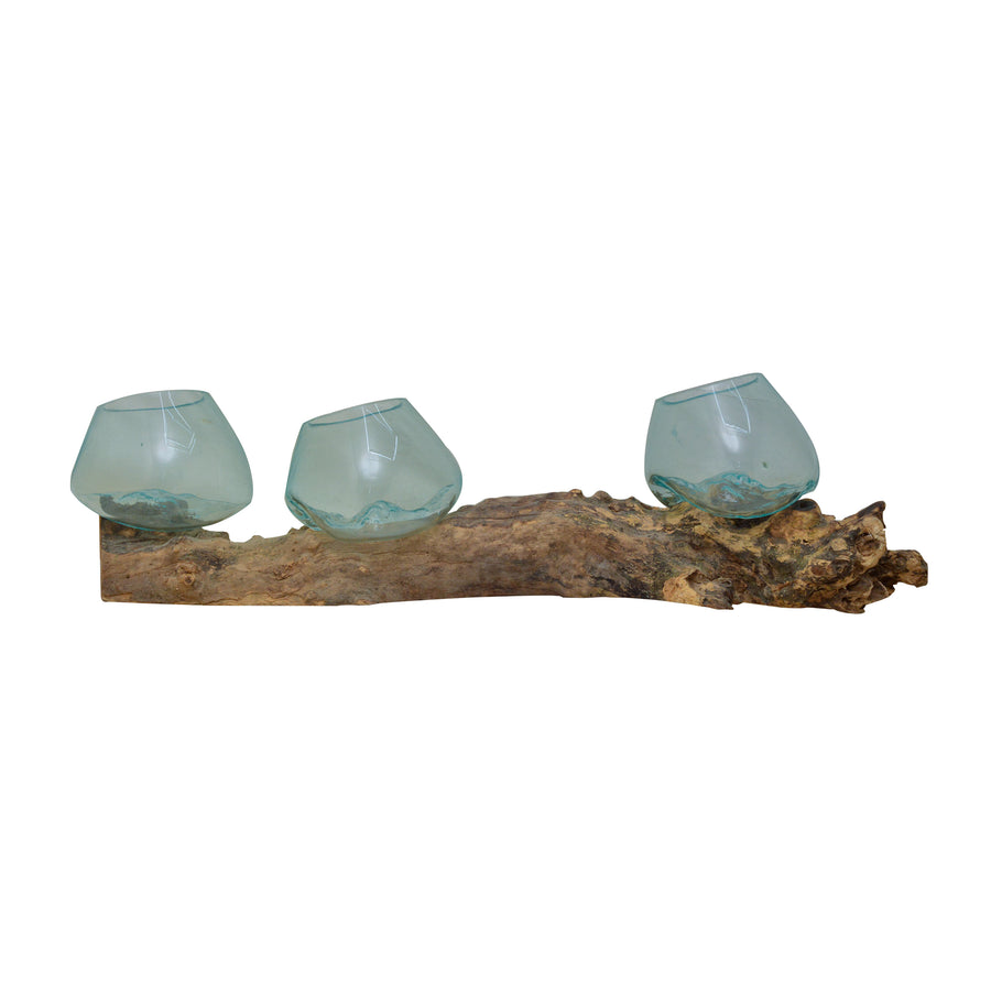 Three Planters on Drift Wood - Large