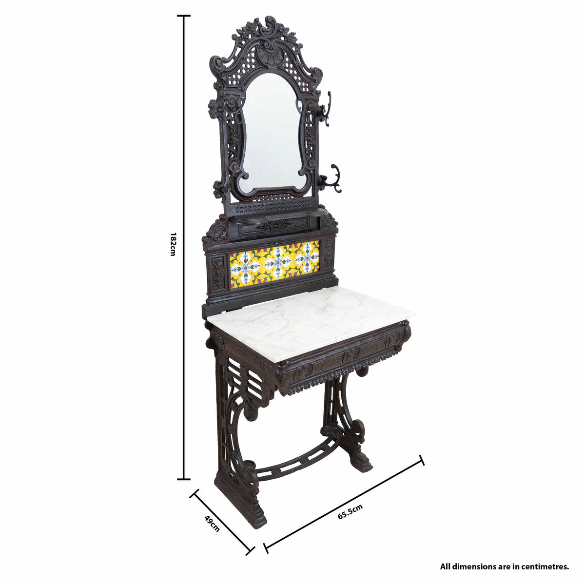 Cast Iron Dressing Table - Yellow