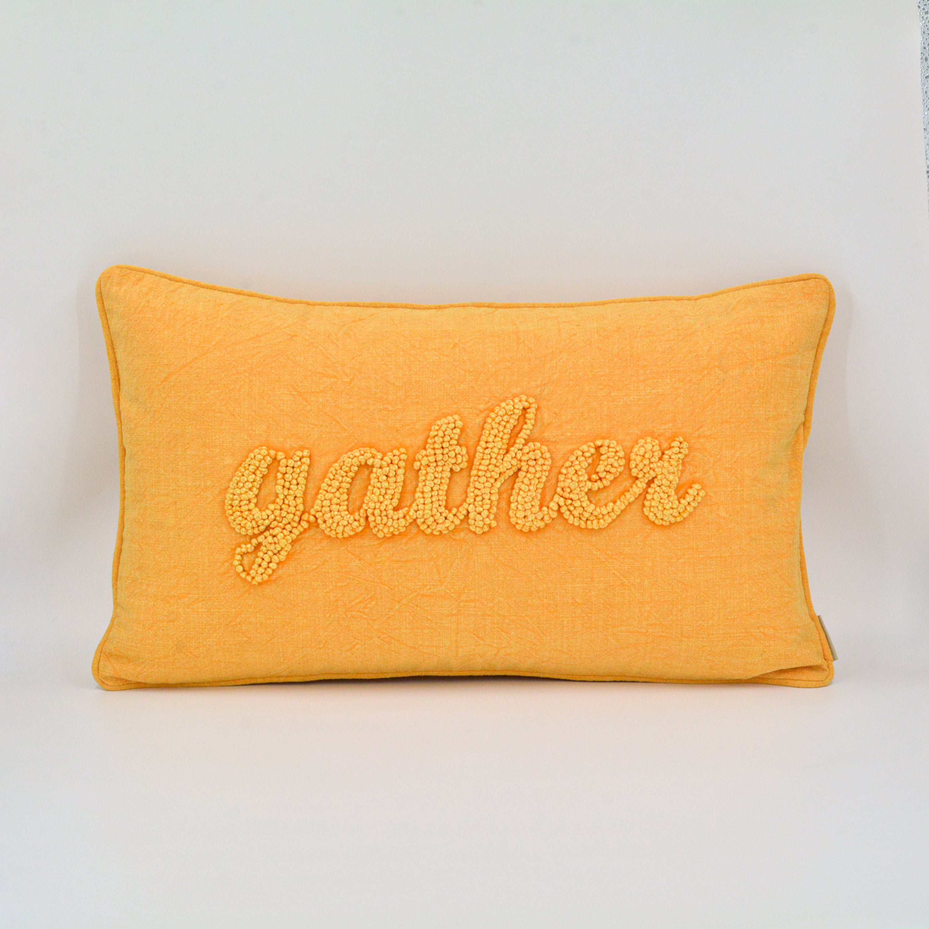 Gather Hand Embroidered Cushion Cover