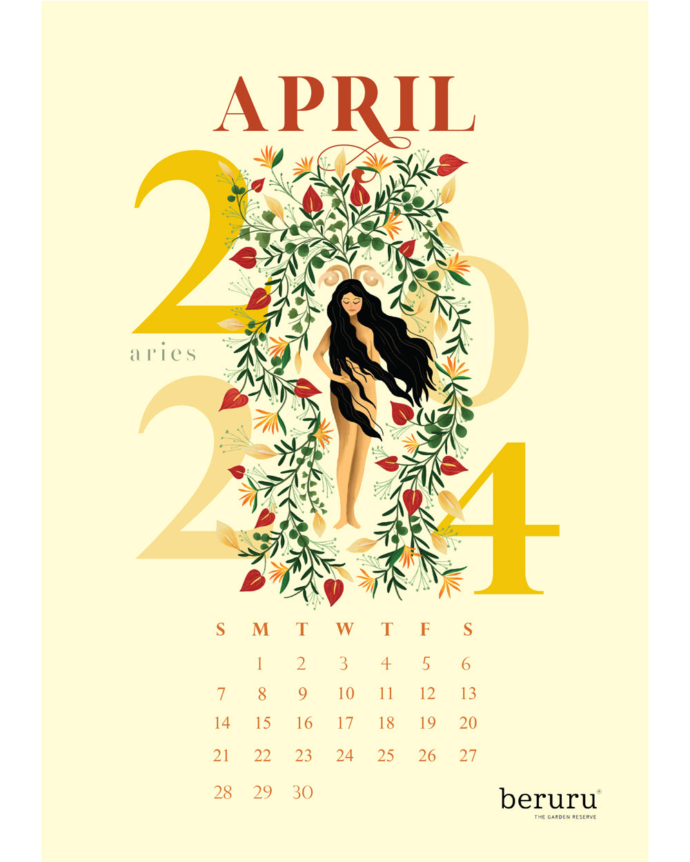 Zodiac Themed Calendar - 2024