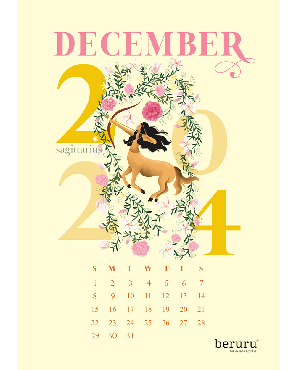 Zodiac Themed Calendar - 2024