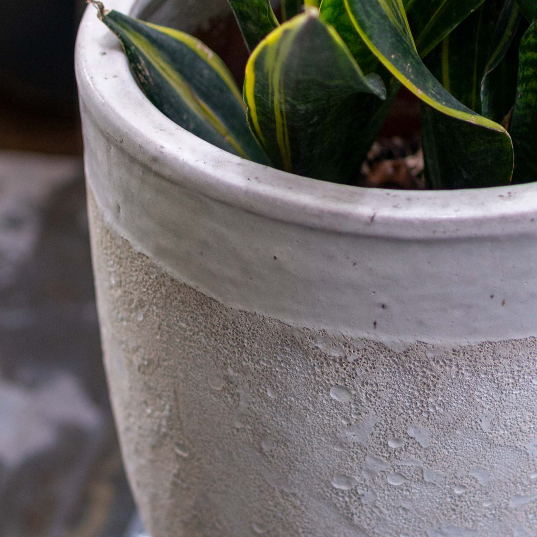 Acardia Ceramic Pot White