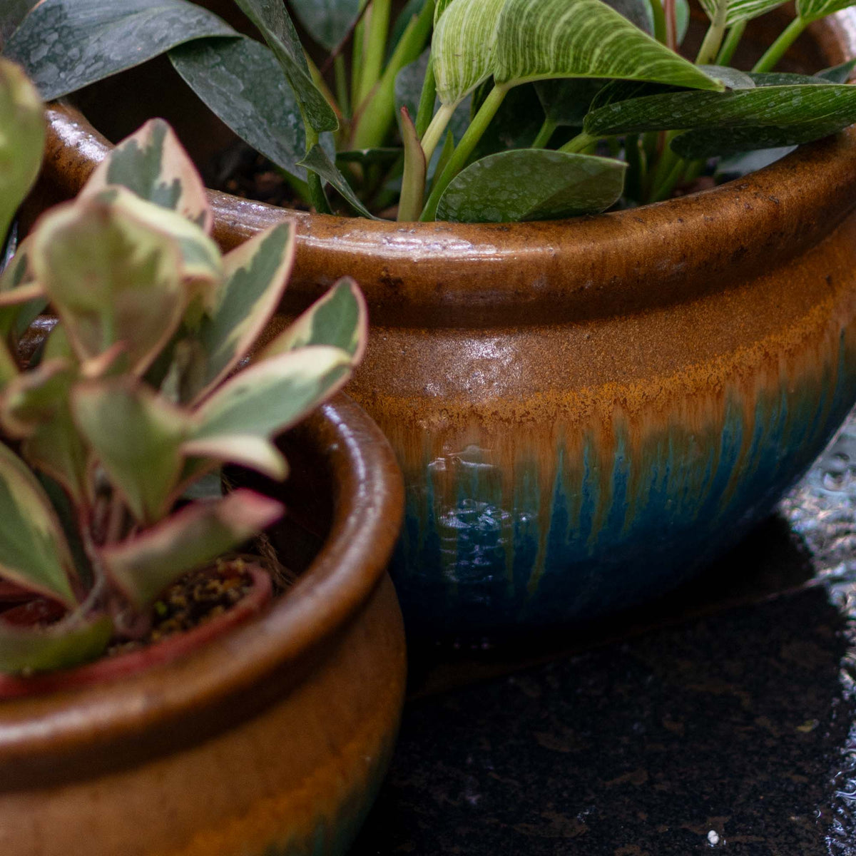 Vetle Glazed Pot - Yellow Jade