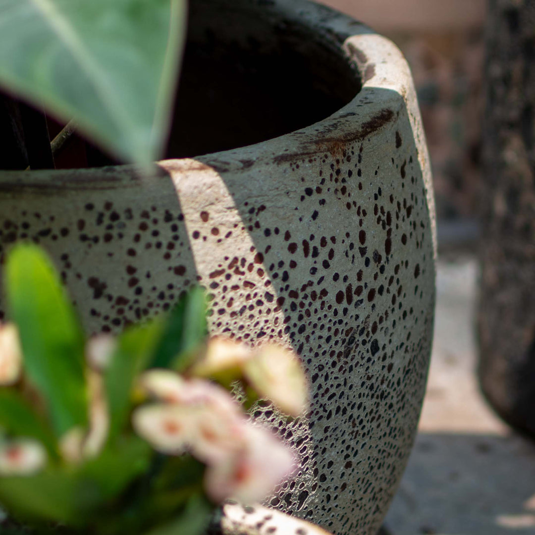 Raay Elongated Ceramic Antique Pot