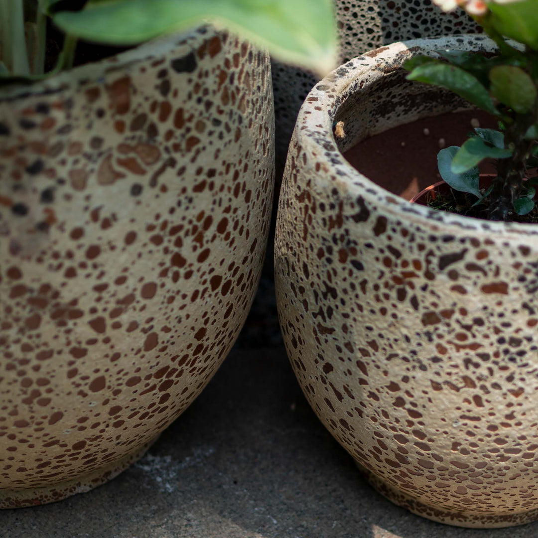 Raay Elongated Ceramic Antique Pot