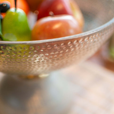 Blanda Glass Bowl With Wooden Stand