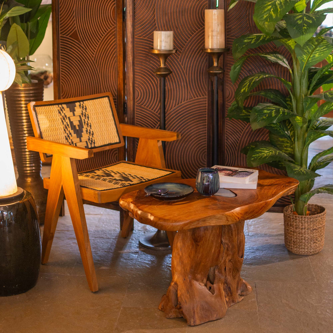 Ahvi Teak Wood Coffee Table - 3 Feet