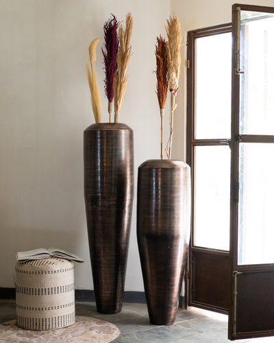 Antique Copper Vase Tall