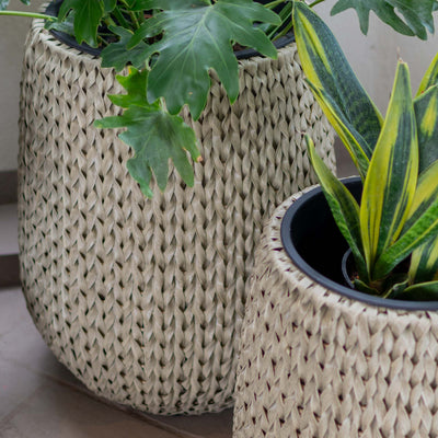 Fishbone Planter Brown