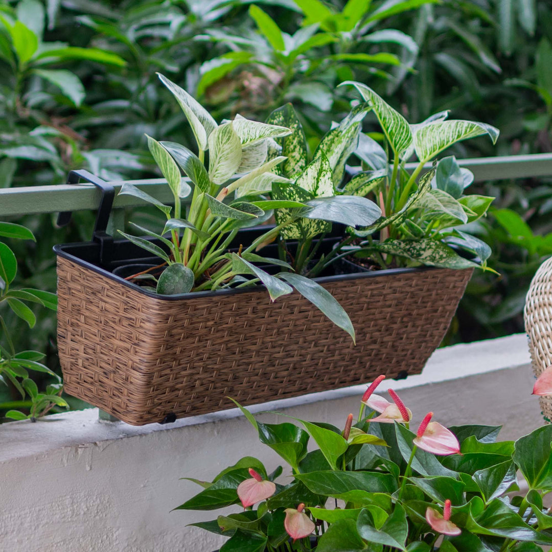 Polyrattan Hanging Planter