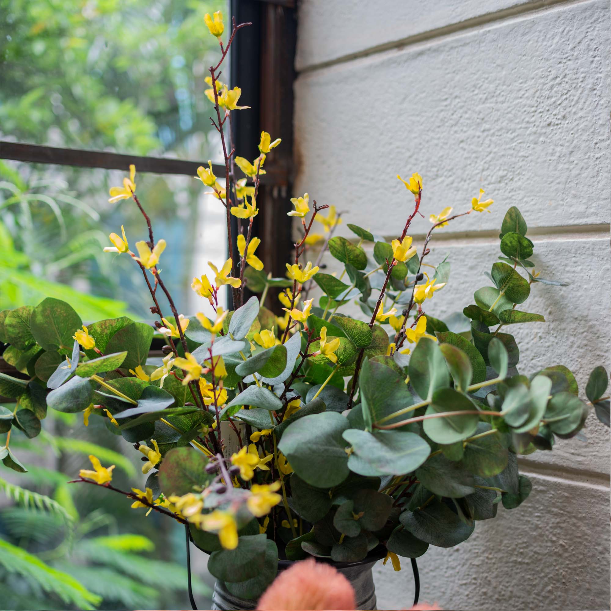 Faux Yellow Forsythia Stem