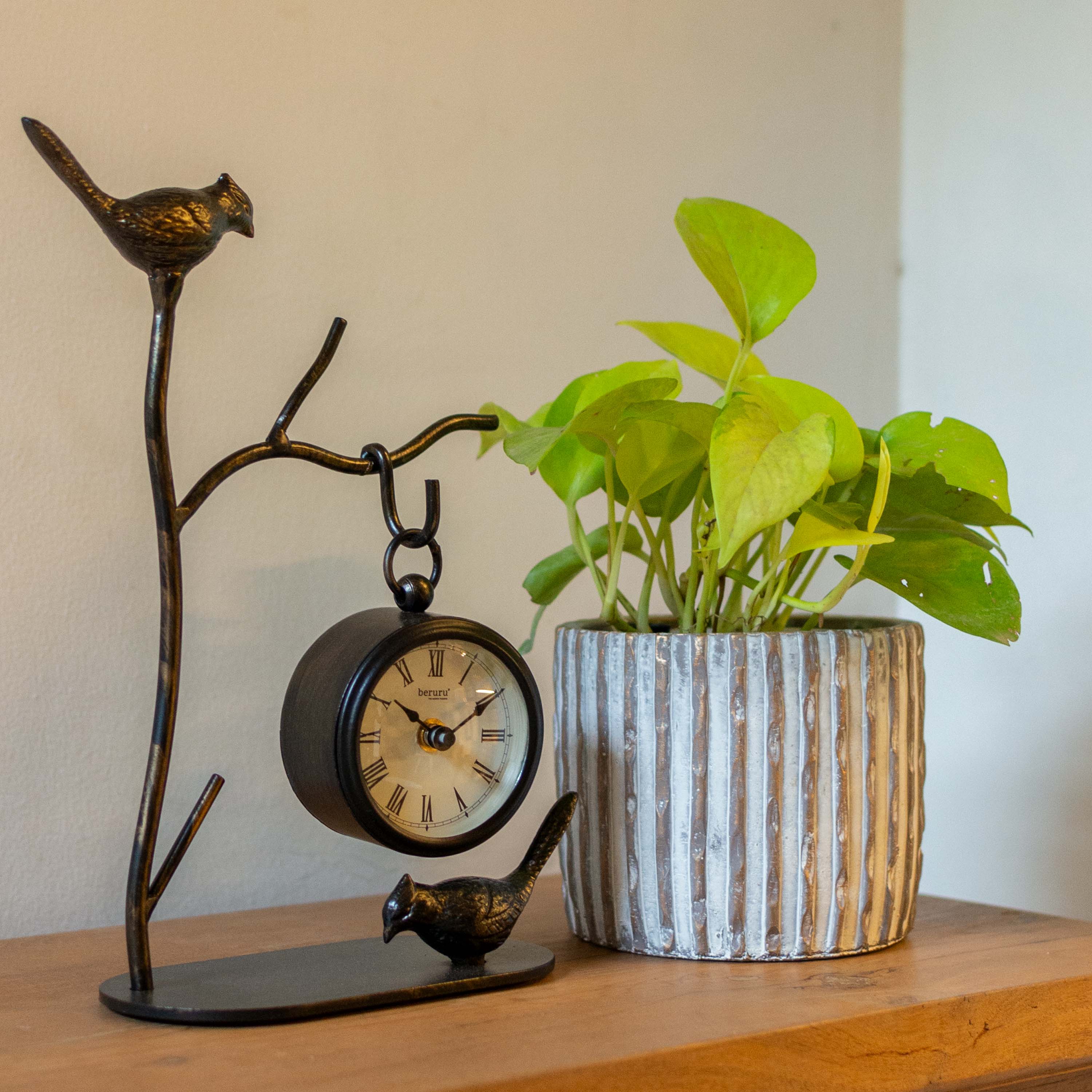 Perching Bird Hanging Clock