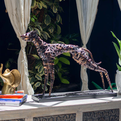 Whippet Dog Decor With Stand - 2.5ft