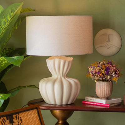 Ceramic Flower Base Table Lamp