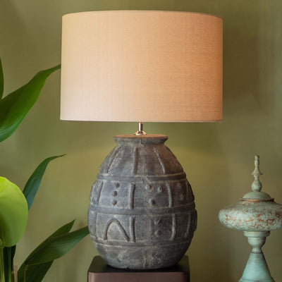 Ceramic Egg Shaped Base Table Lamp