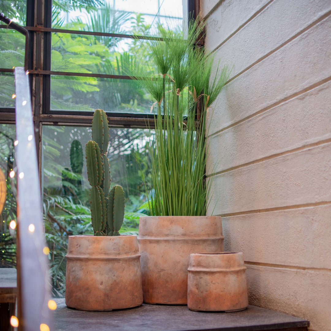 fibre clay plant pots Buy Pots | Fiber Clay Rustic Brown Wide Pot