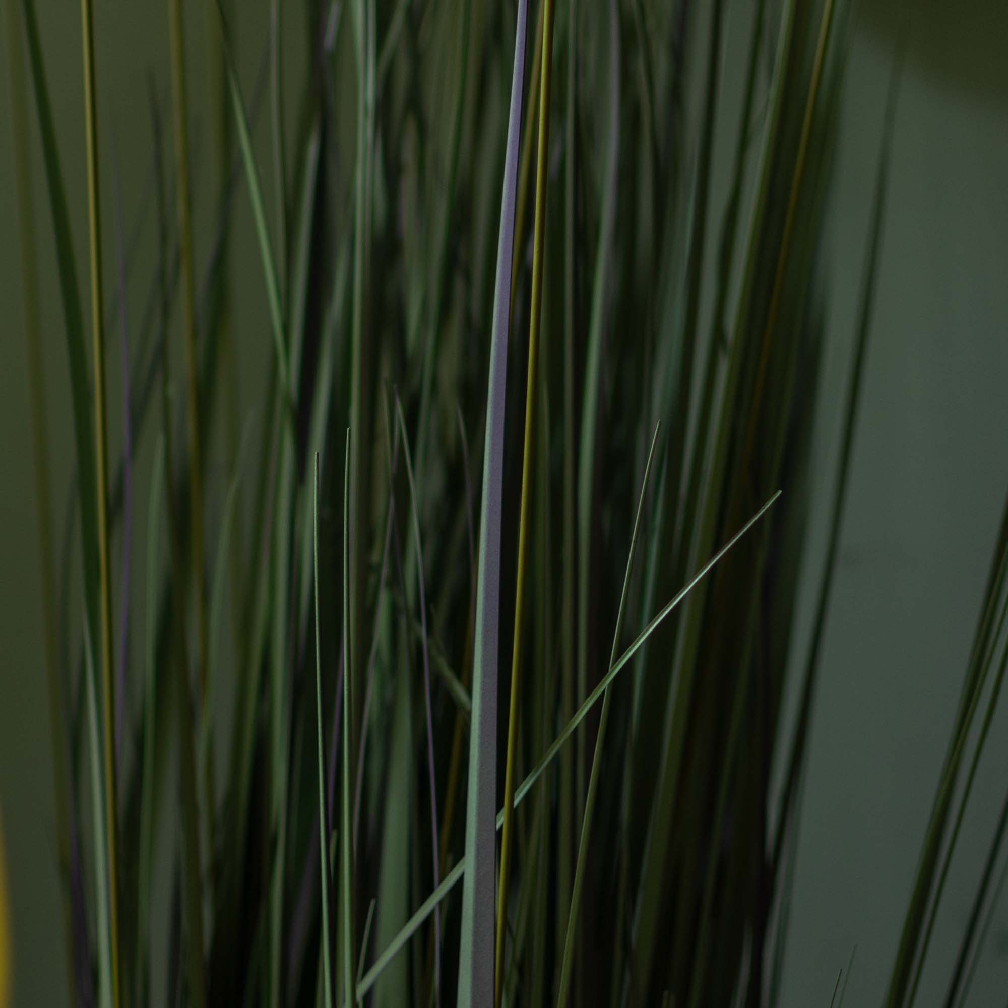 Faux Pompon Grass With Pot - 4 Feet