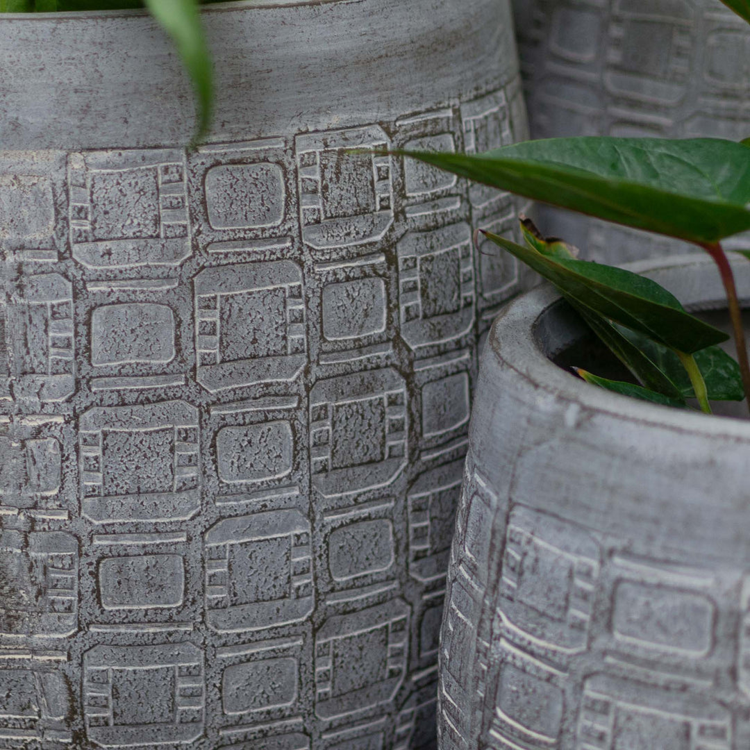 Tapered Grey Planter