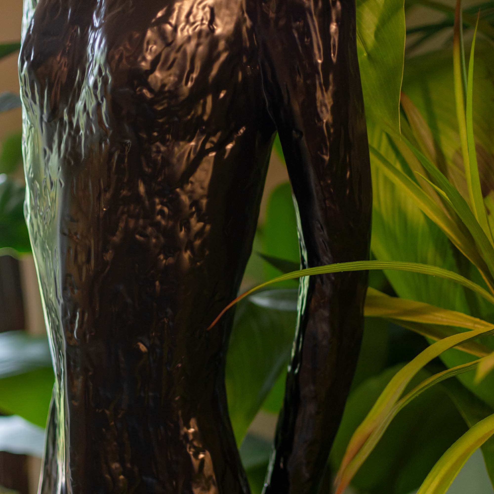 Man Standing Sculpture Black - 6 Feet
