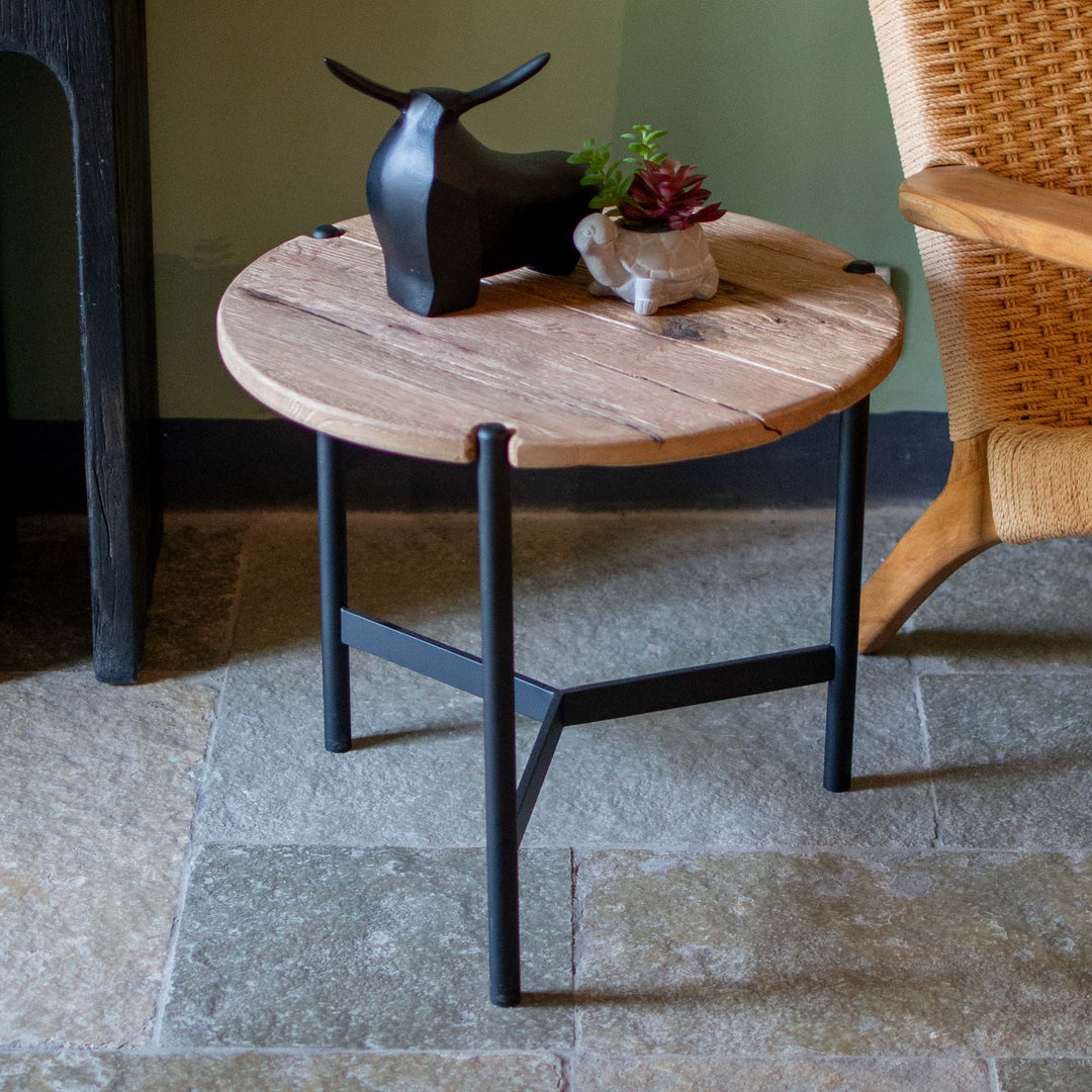 Recycled Oak Side Table