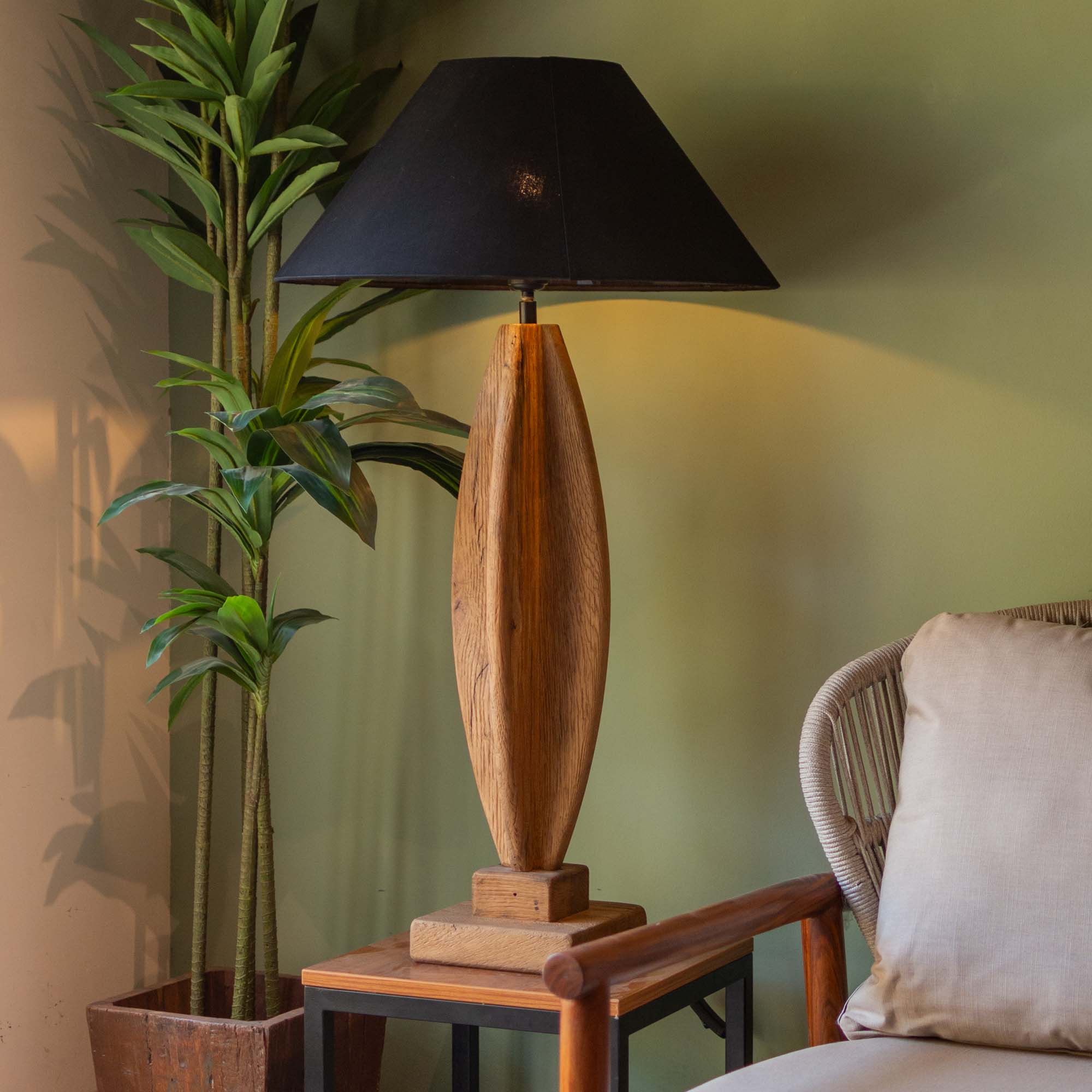 Recycled Oak Table Lamp