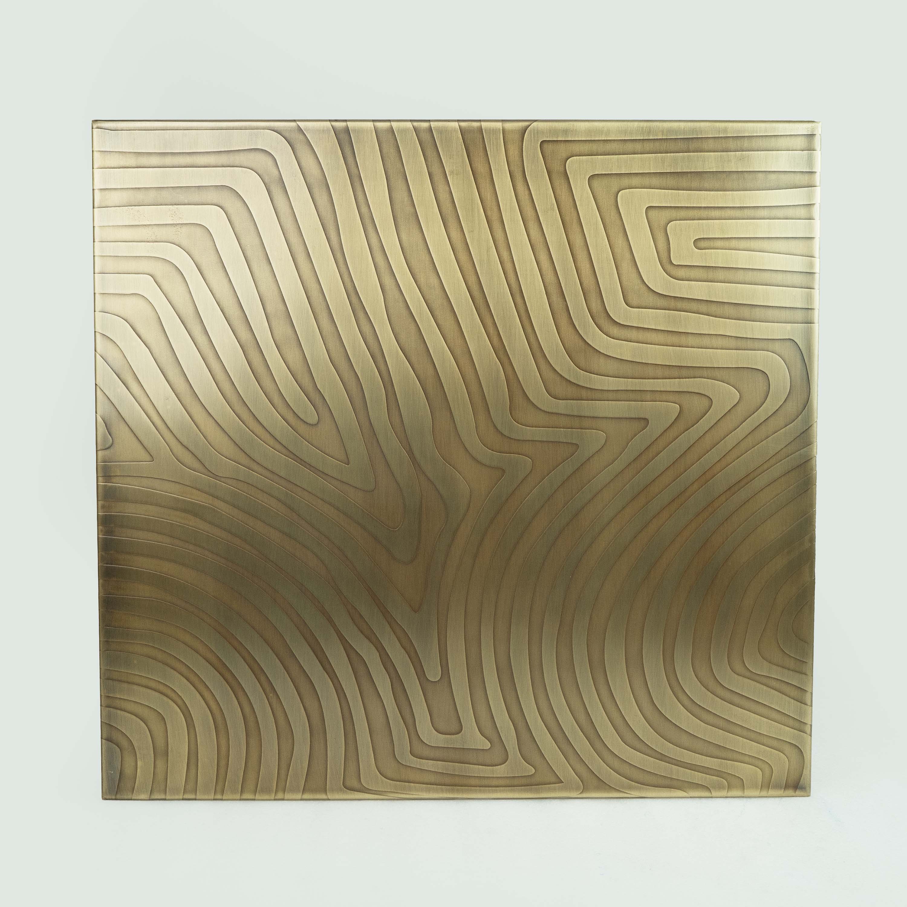 Etched Wall Panel Antique Brass
