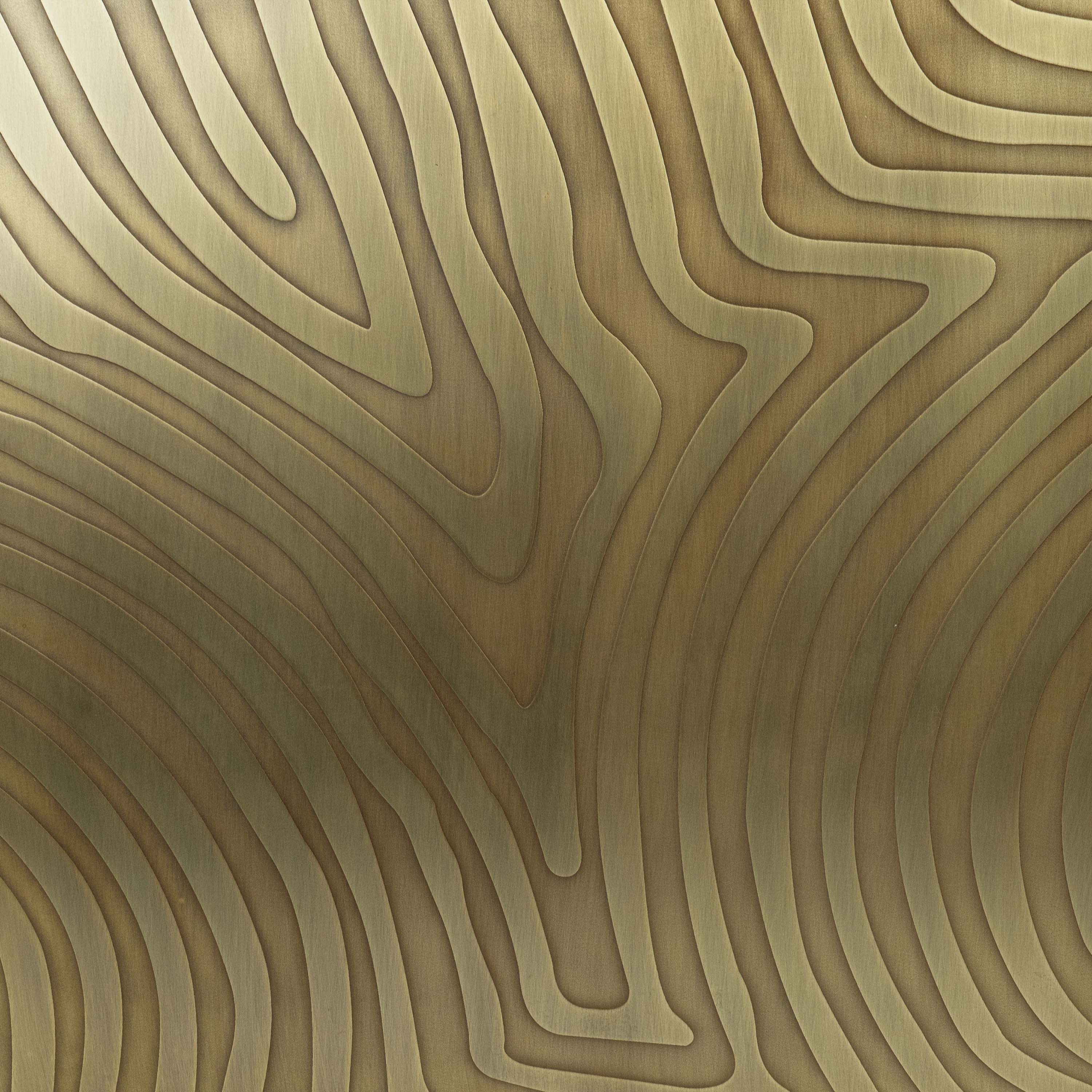 Etched Wall Panel Antique Brass