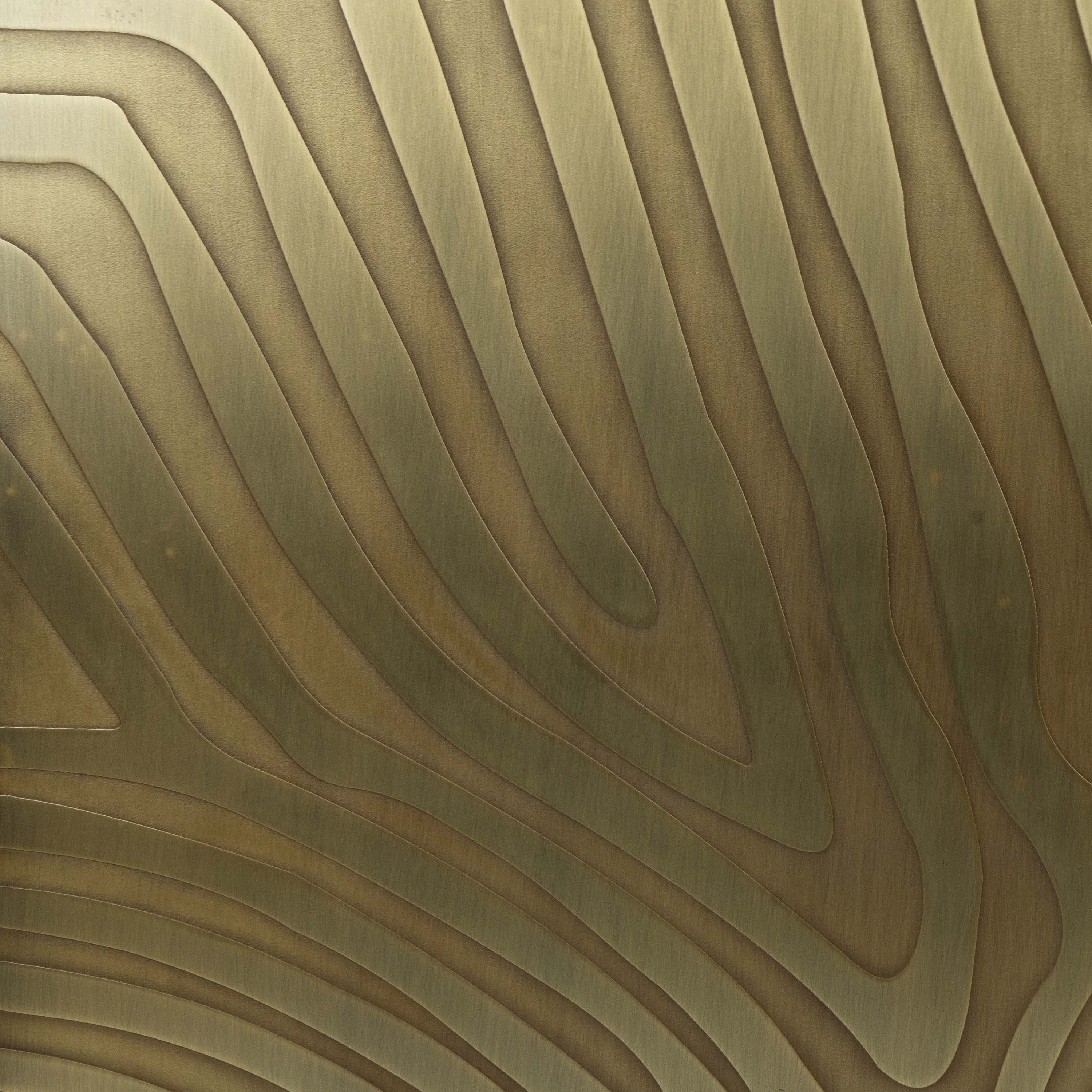 Etched Wall Panel Antique Brass