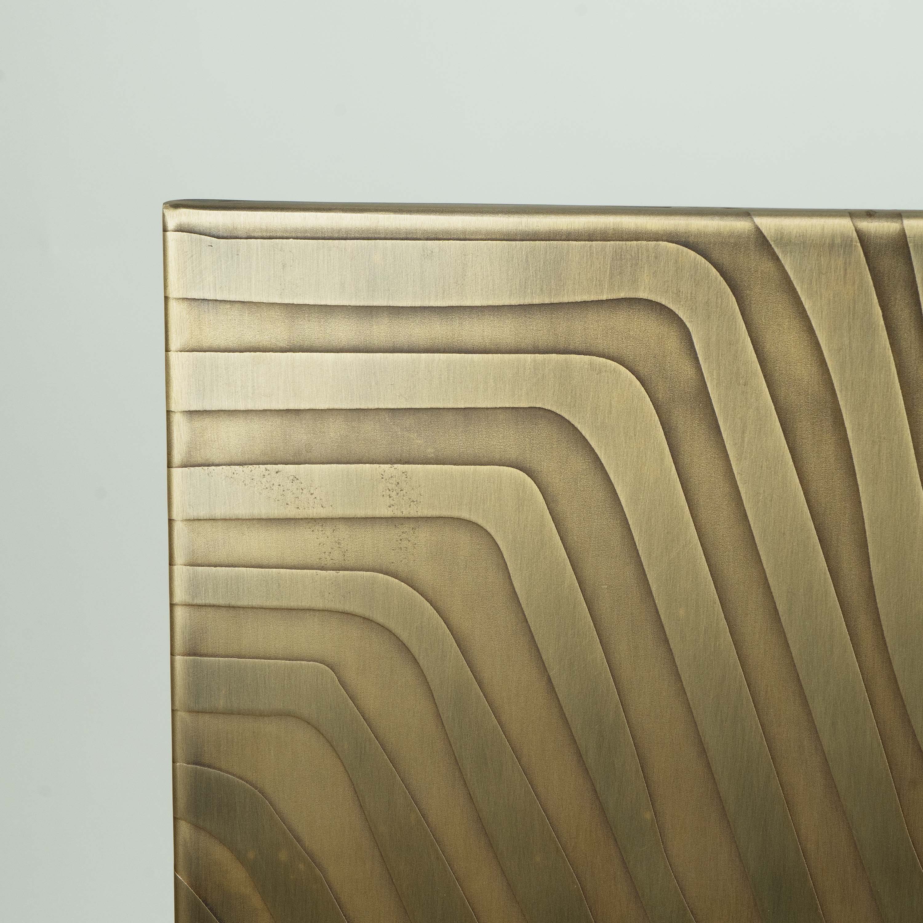 Etched Wall Panel Antique Brass