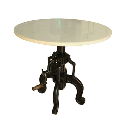 Marble Round Table Adjustable
