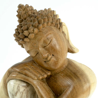 Wooden Buddha Head Tilted