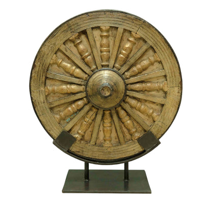 Antique Wooden Wheel Chakra