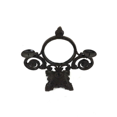 Cast Iron Mirror With Candle Stand