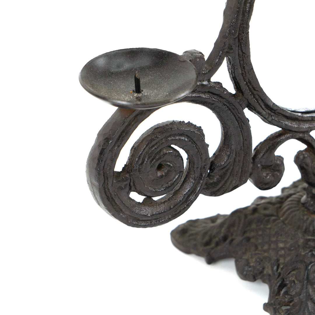 Cast Iron Mirror With Candle Stand