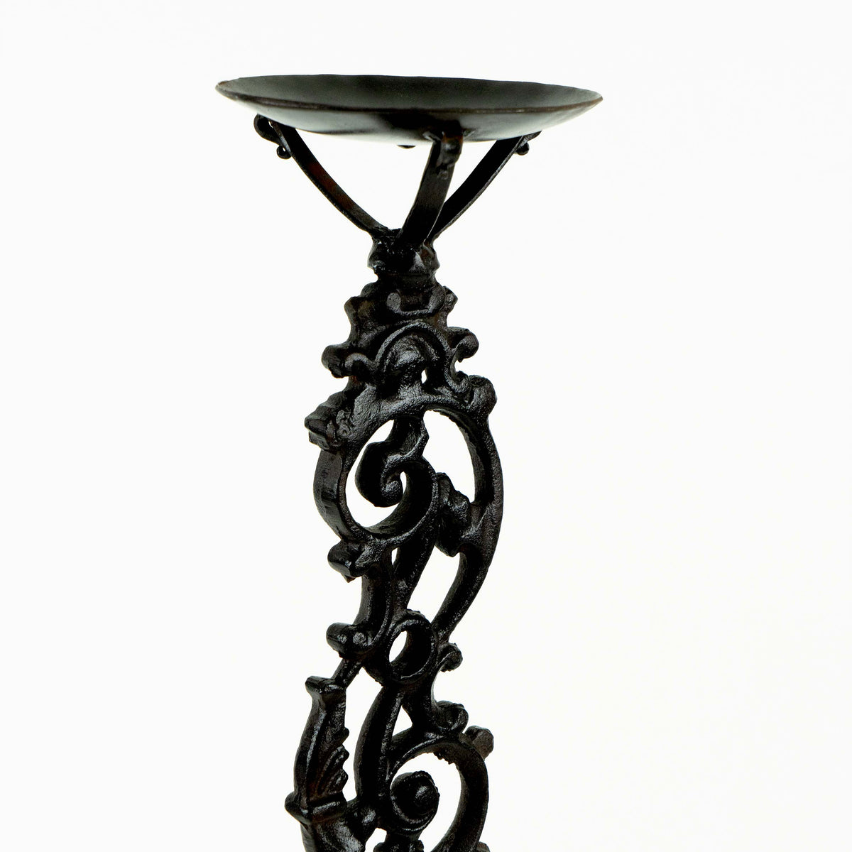Cast iron candle holder