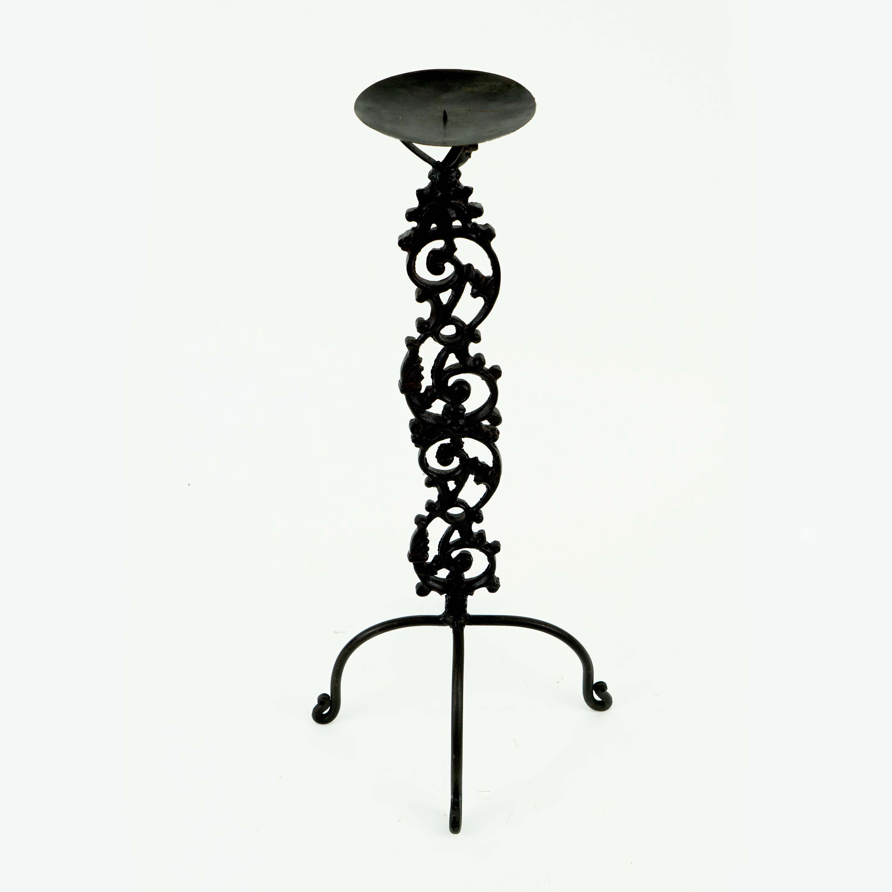Cast iron candle holder