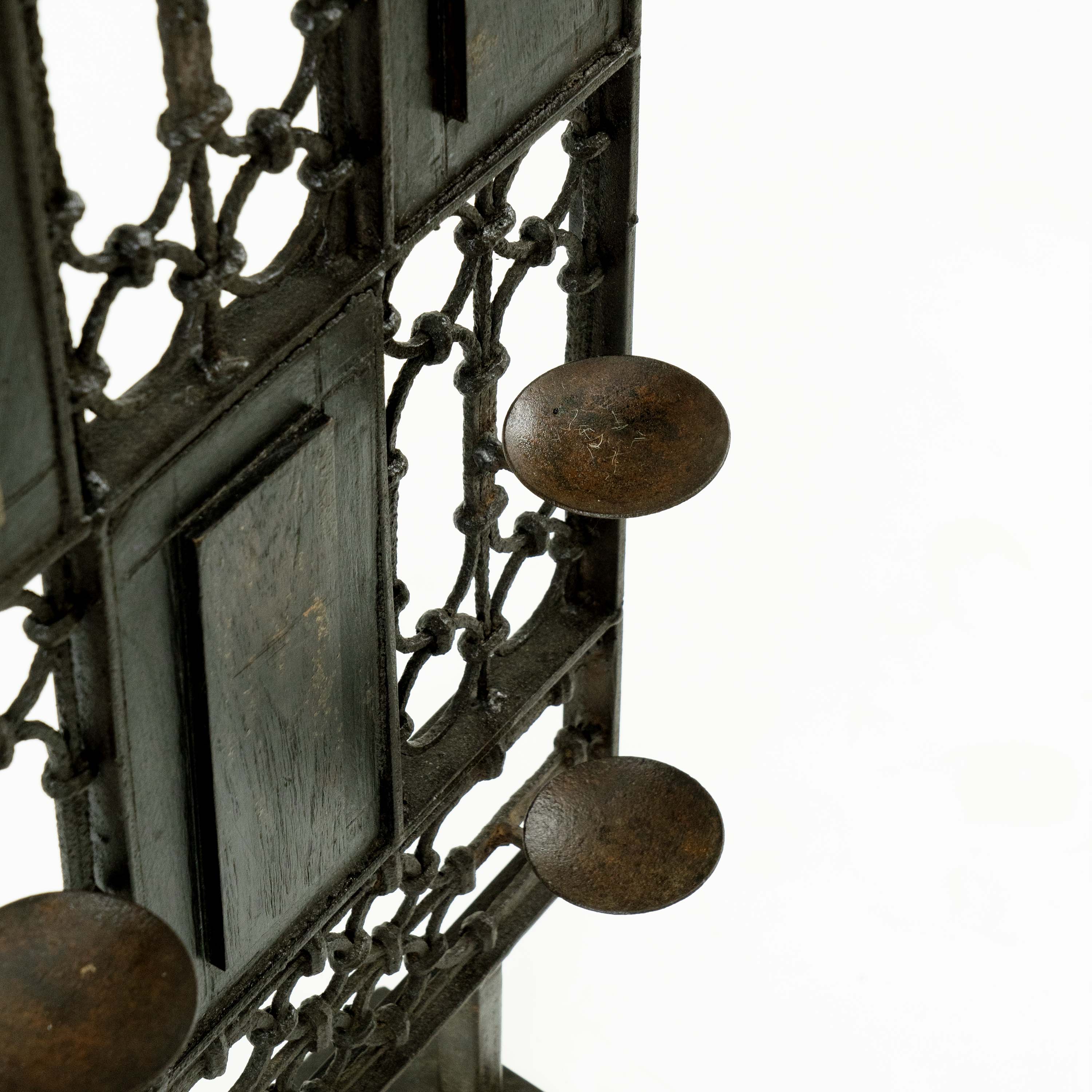 Iron Wood Candle Stand