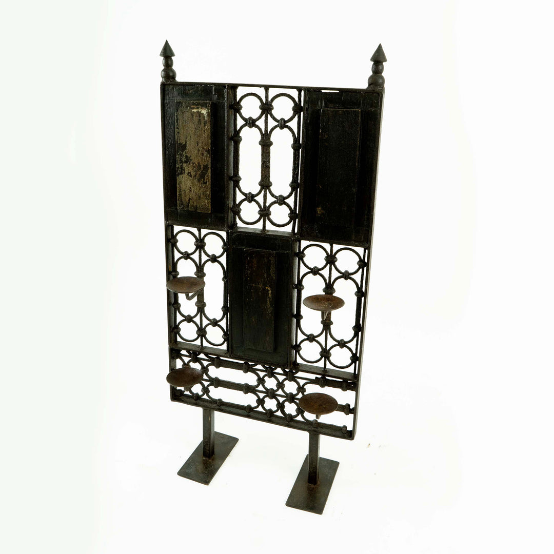 Iron Wood Candle Stand