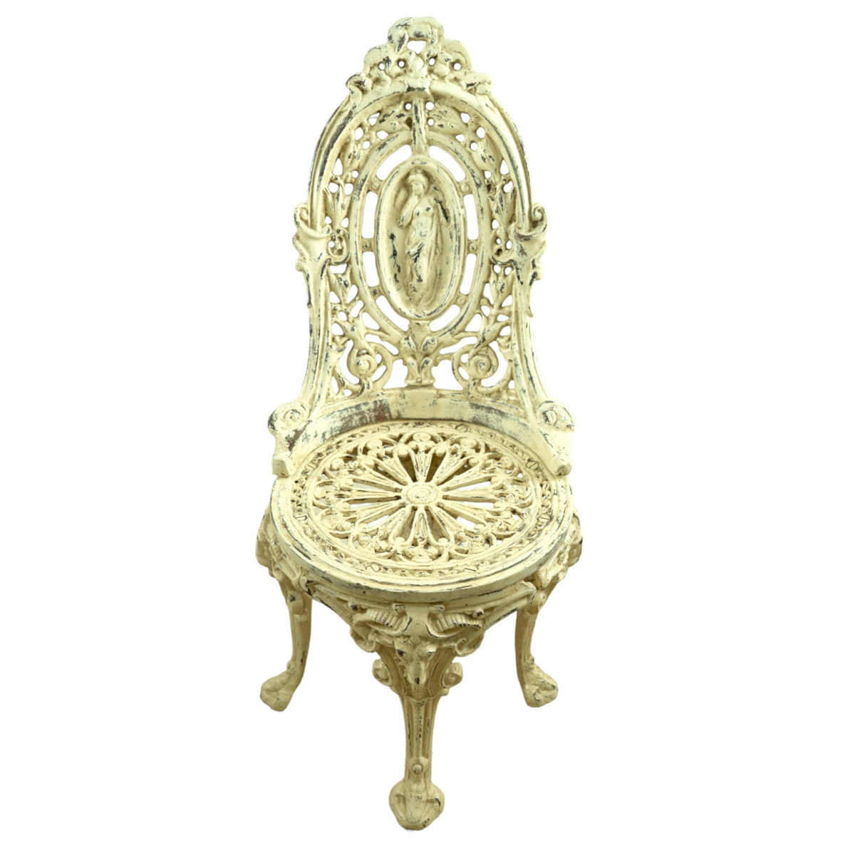 Bistro Cast White Iron Chair