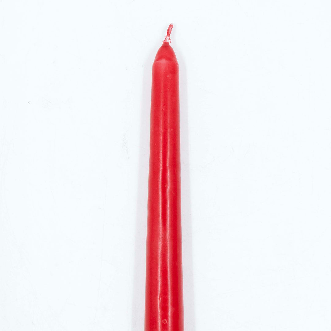 Red White Tapered Candle