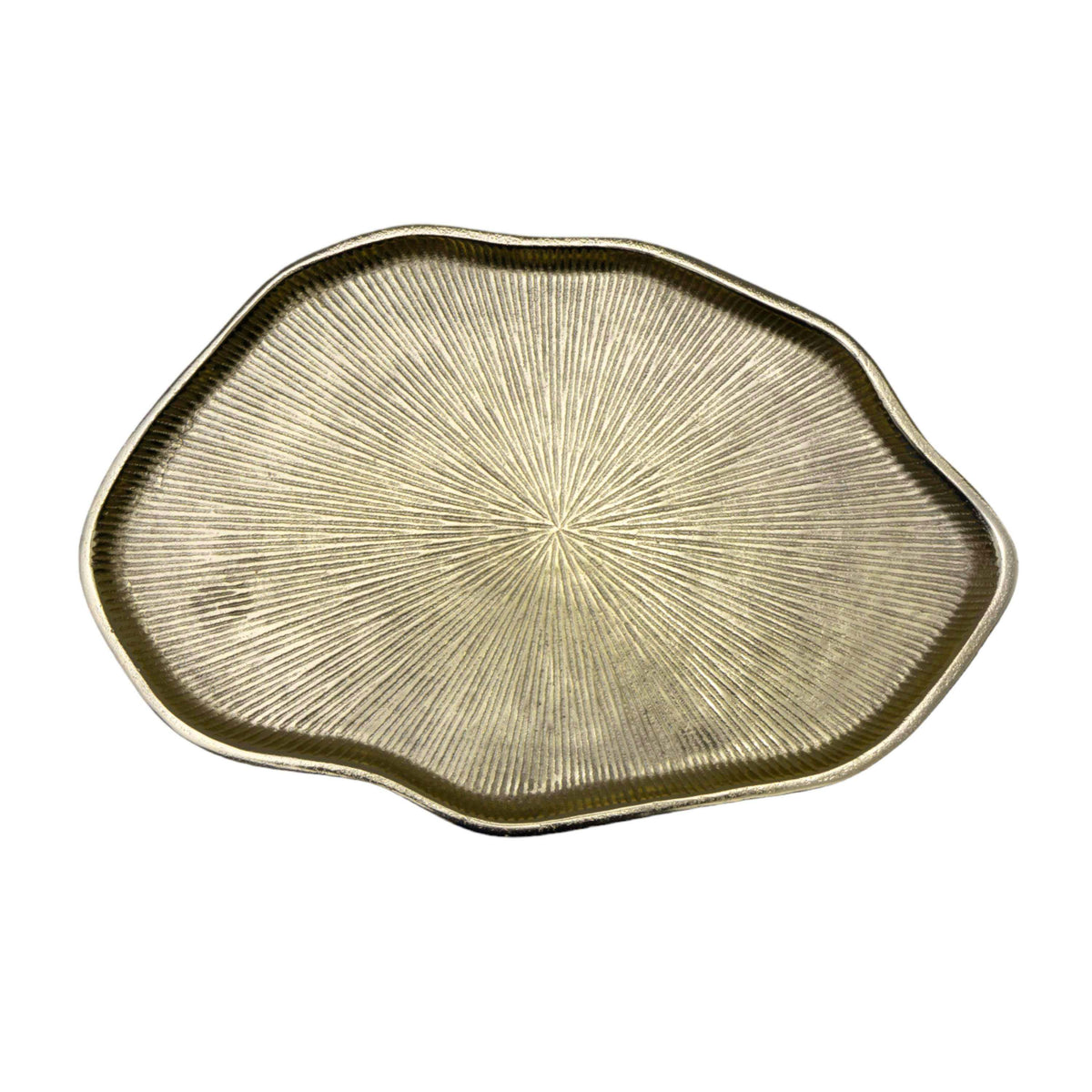 Gold Ruffled Edge Side table