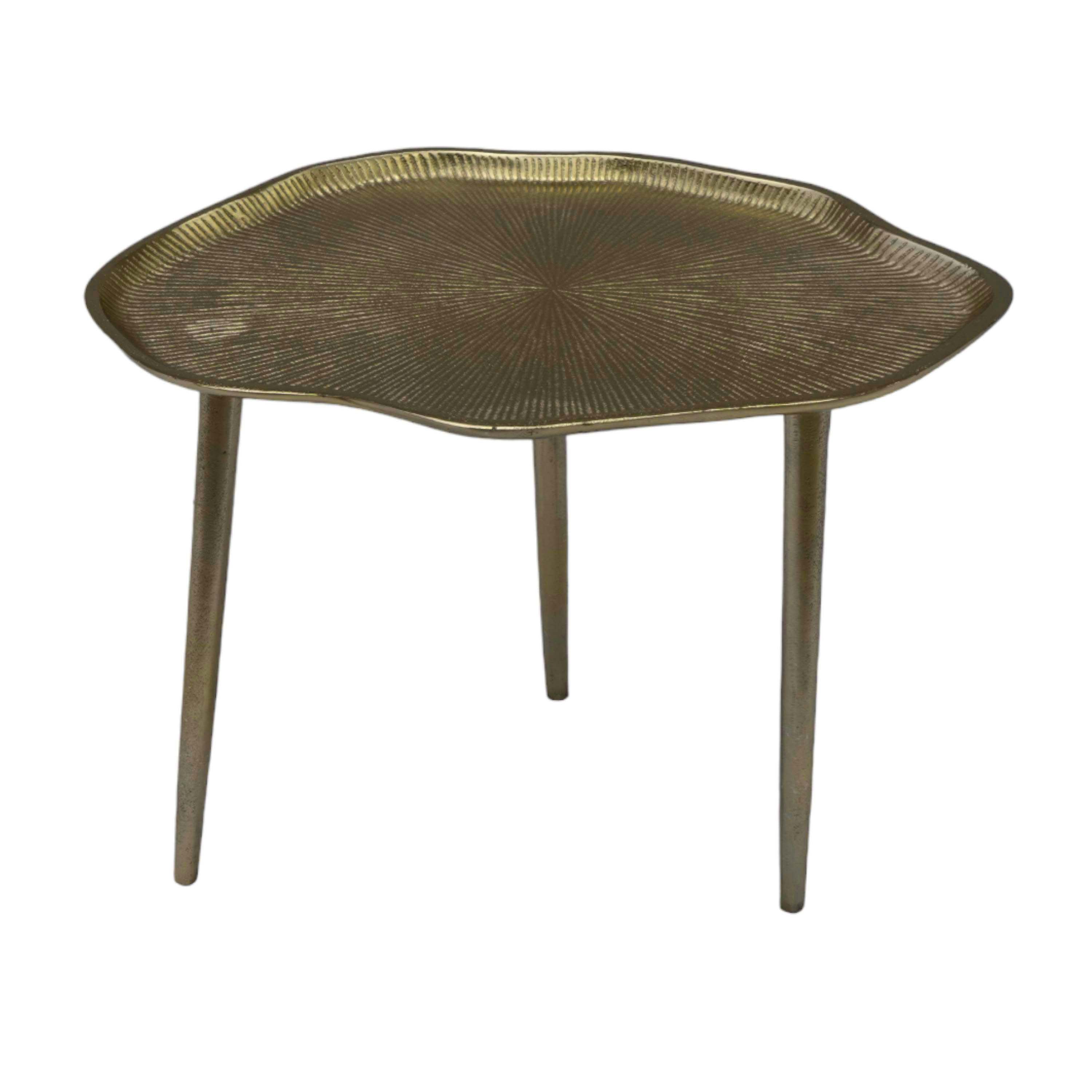 Gold Ruffled Edge Side table
