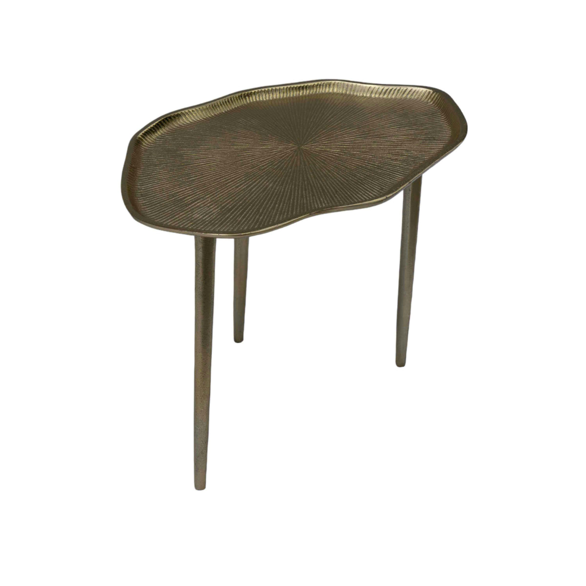 Gold Ruffled Edge Side table