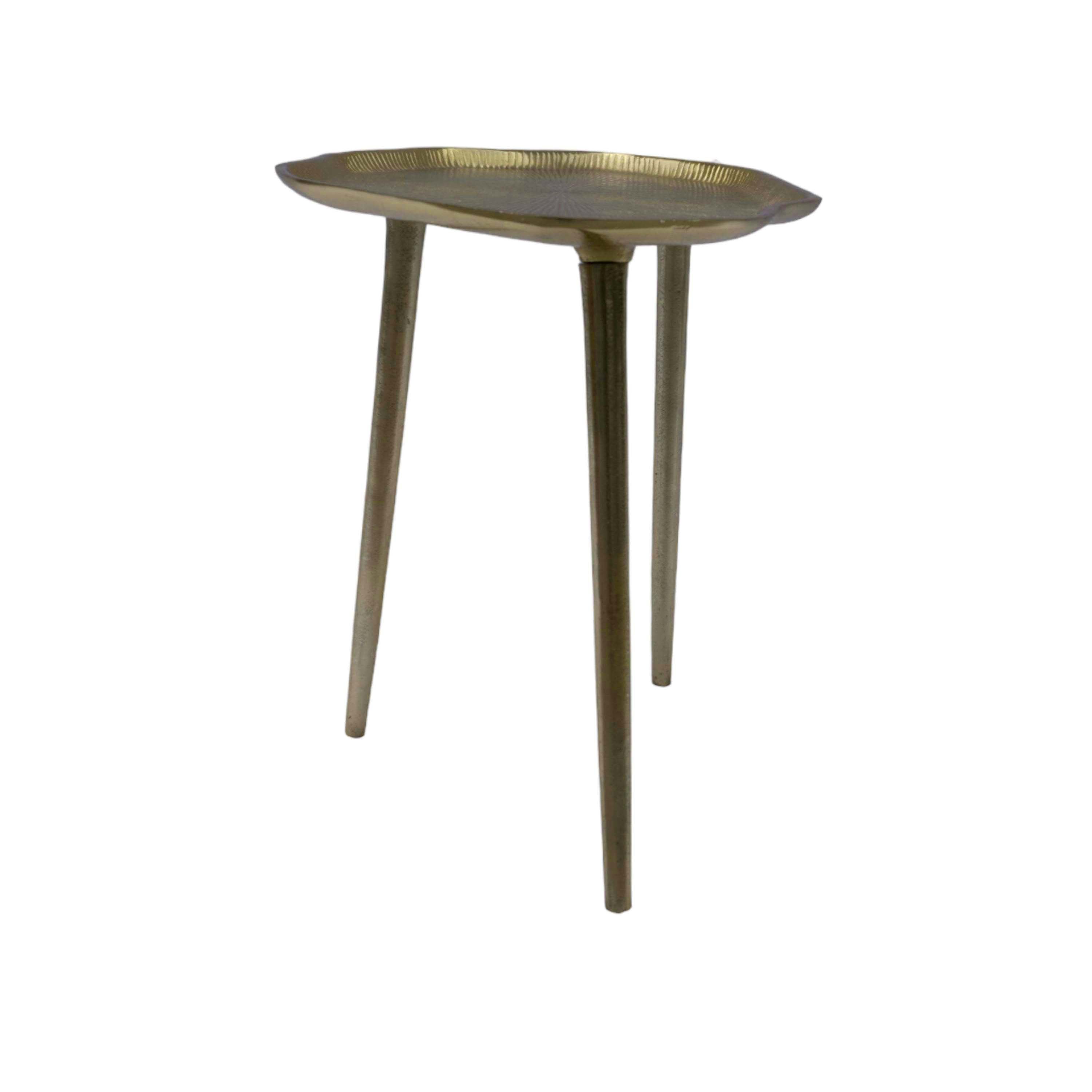 Gold Ruffled Edge Side table