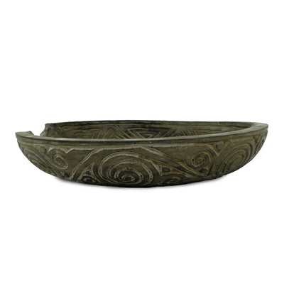 Wooden Bowl with Etching