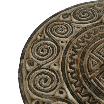 Wooden Etched Stool