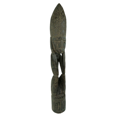 Papua Statue Sitting Wood