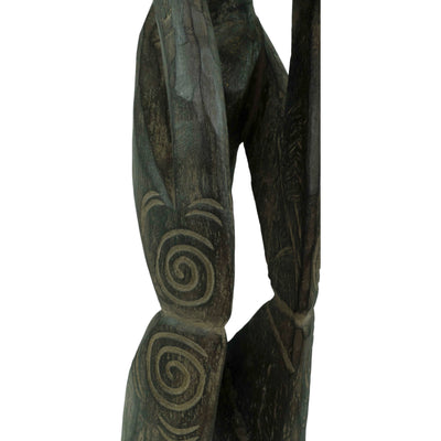 Papua Statue Sitting Wood