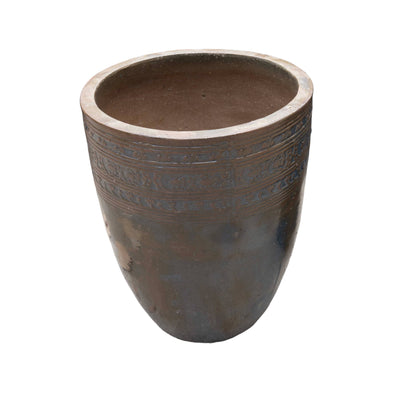 Egg Engraved Ceramic Pot