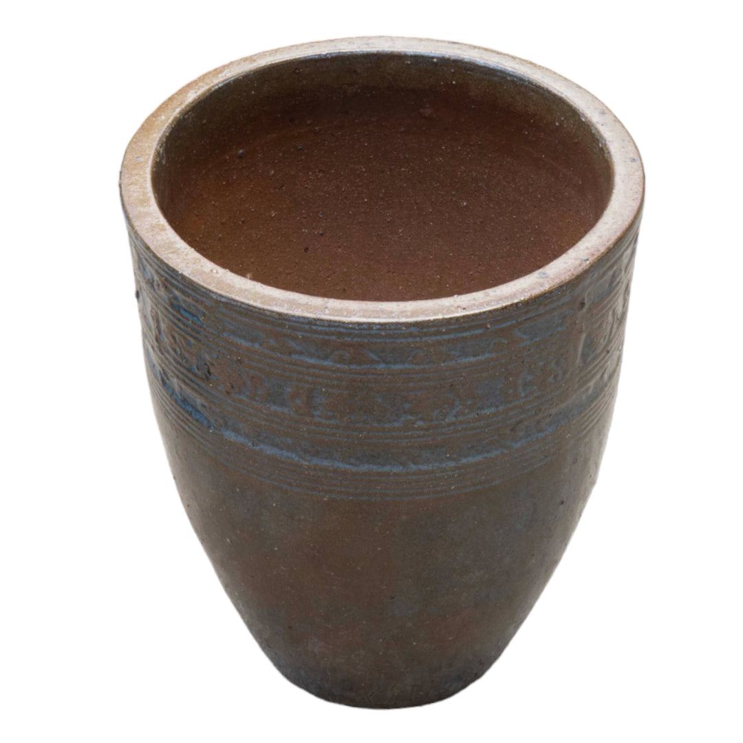 Egg Engraved Ceramic Pot